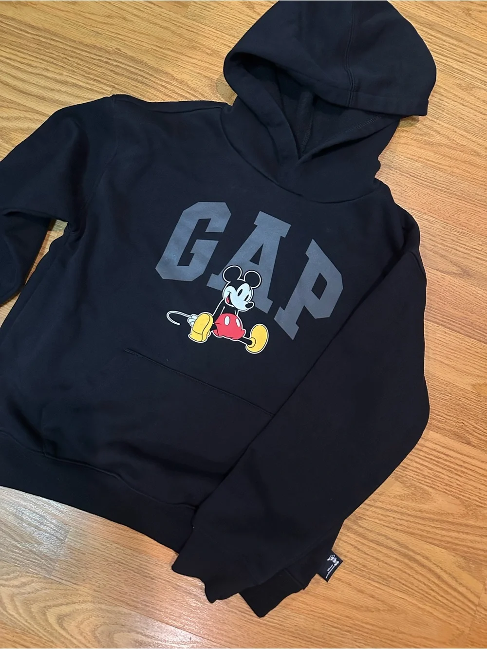 GAP Black Hoodie with Mickey Graphic